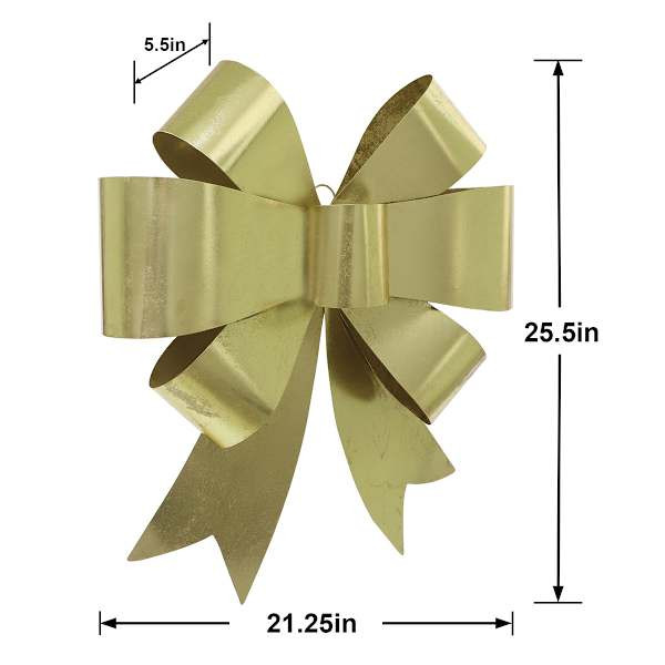Metal Gold Christmas Bow Wall Decor, 25.5" | At Home