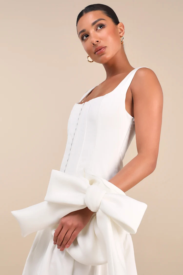 Bowie Ivory Bow Handbag | Lulus