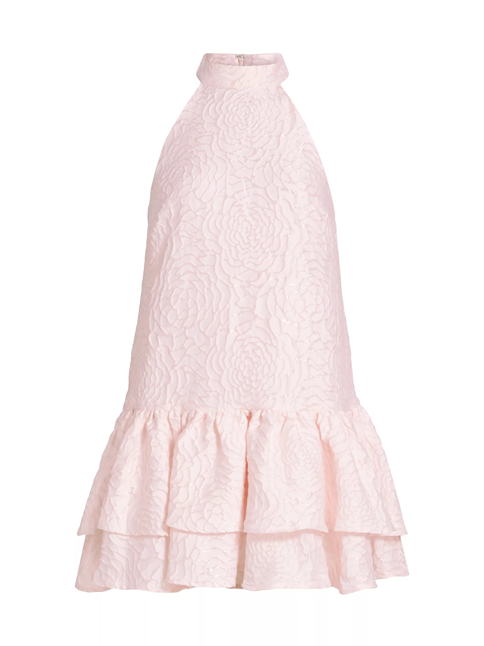 Deanna Jacquard Halter Minidress | Saks Fifth Avenue