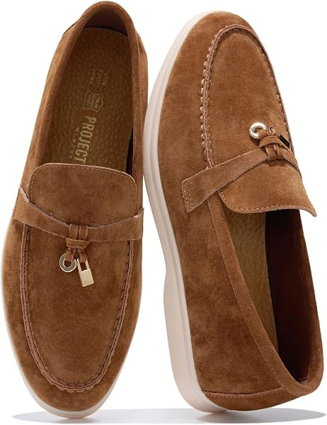 Project Cloud 100% Genuine Leather Slip-on Casual Loafers for Women | Amazon (US)