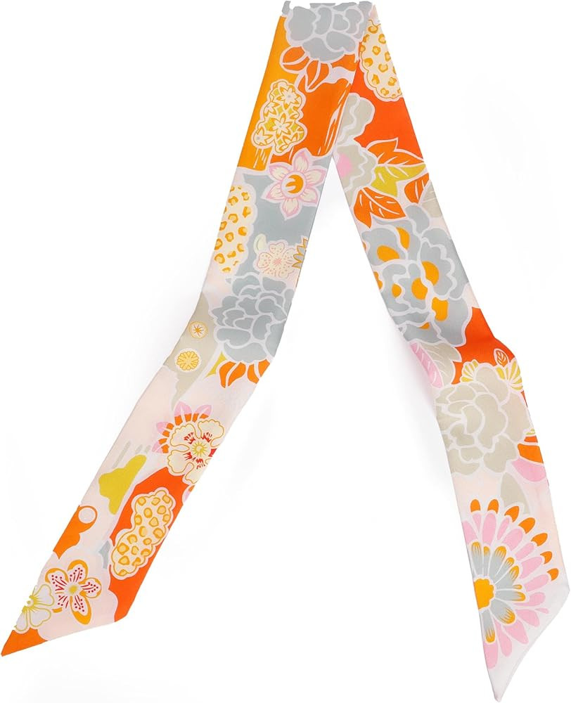 MEISEE Mulberry silk Scarf hair ribbons for hair handbag scarf Tie Bundle Scarf Neckerchief Head ... | Amazon (US)