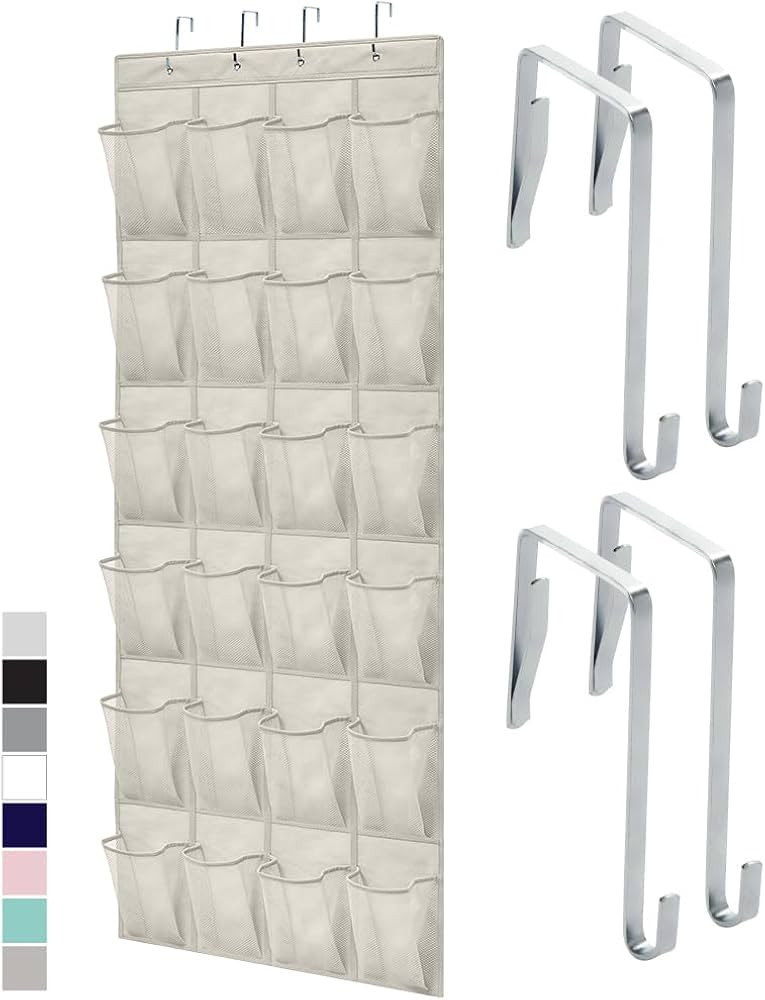 Gorilla Grip Slip Resistant Breathable Space Saving Mesh Large 24 Pocket Shoe Organizer, Up to 40... | Amazon (US)