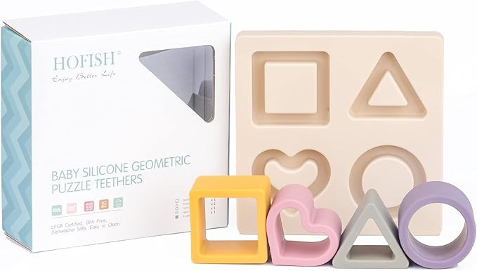 HOFISH Silicone Toys for Toddlers | Baby Stacking Building Blocks | Early Educational Teething To... | Amazon (US)
