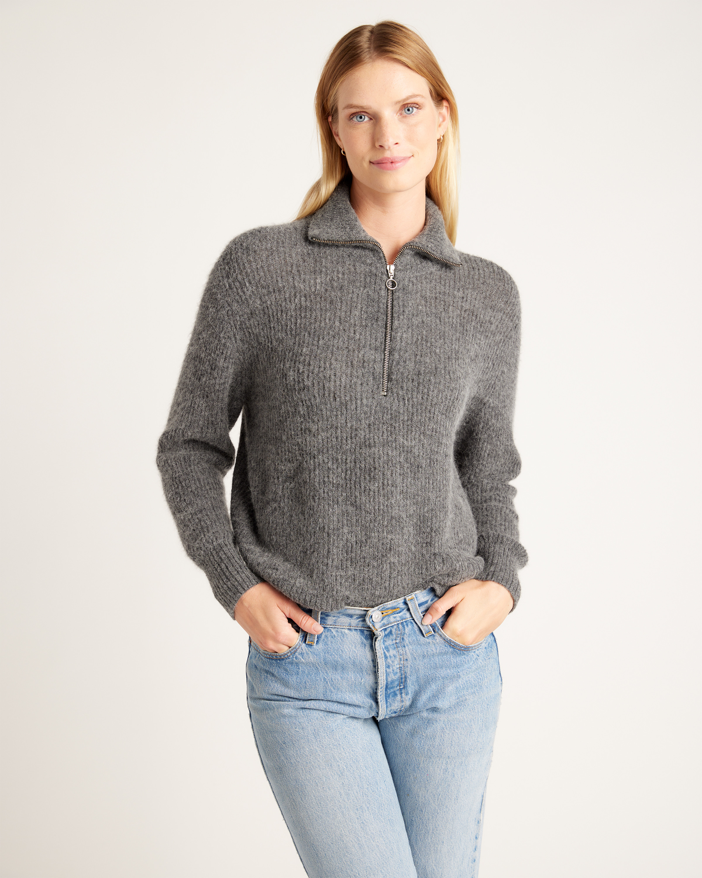 Baby Alpaca-Wool Quarter Zip | Quince