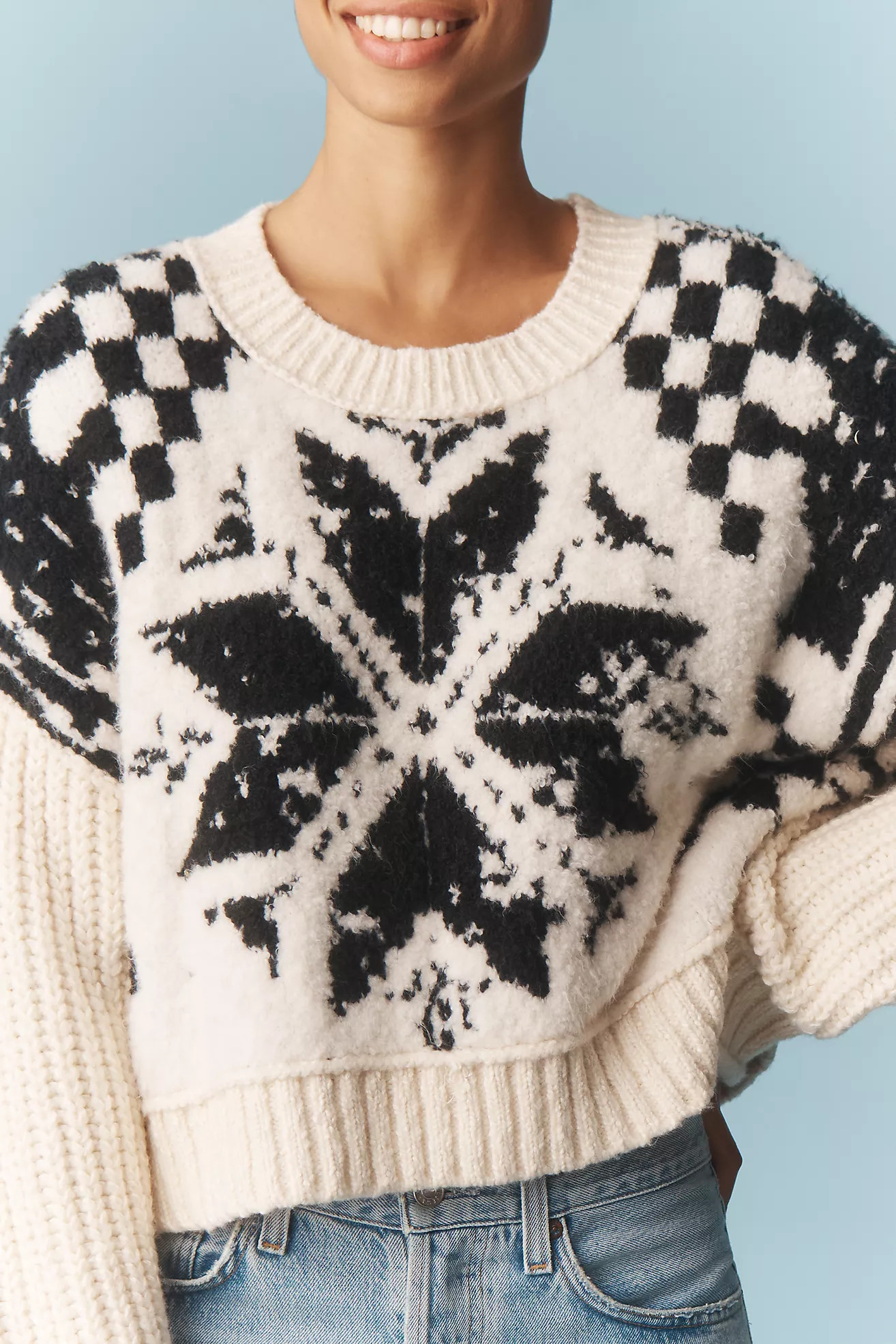 Pilcro Crew-Neck Nordic Sweater | Anthropologie (US)