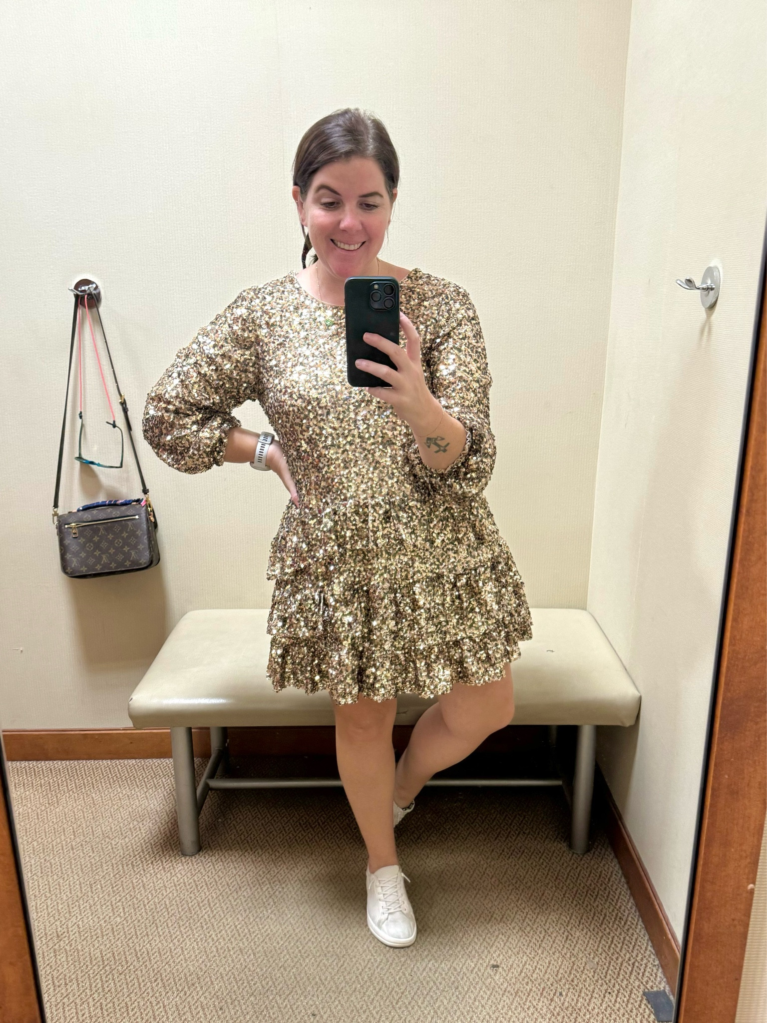 If you are looking for a sequin dress, this is your winner! This dress is one you can dress up or down, it would be perfect for a night out or a night at home! The dress runs TTS and all sizing is available! 

#LTKstyletip #LTKparties #LTKHoliday