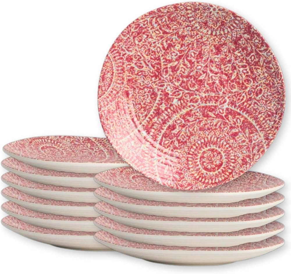 Steelite Melamine Dinnerware Dinner Plates, Creations Solano Mandala Floral Heavy Duty Break Resi... | Amazon (US)