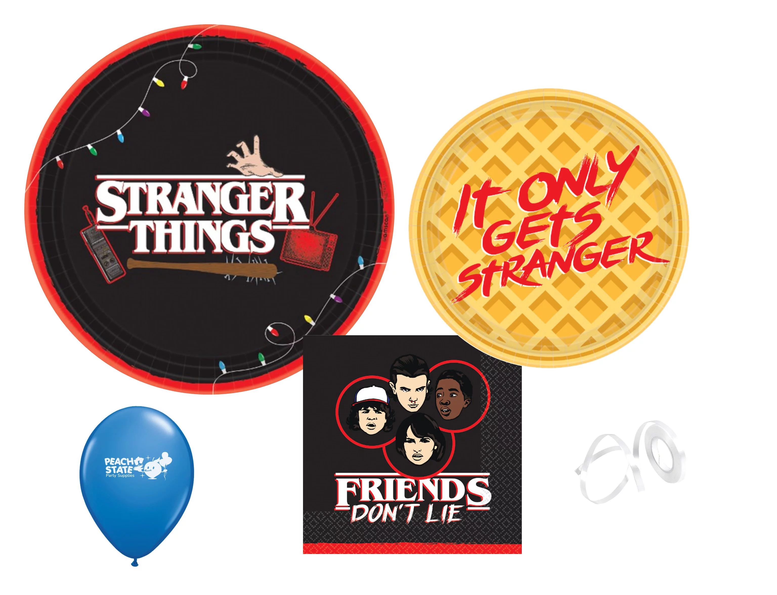Stranger Things Party Supply Set with Paper Plates and Napkins - Great for Stanger Things Themed ... | Walmart (US)