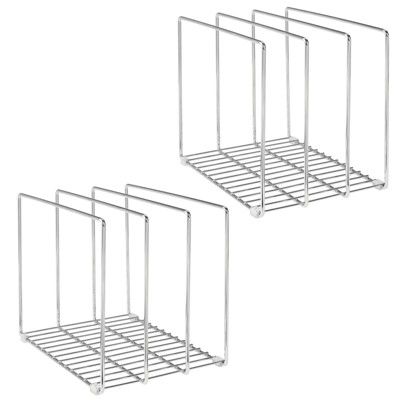 mDesign Metal Wire Pot/Pan Organizer Rack for Kitchen, 3 Slots, 2 Pack | Target