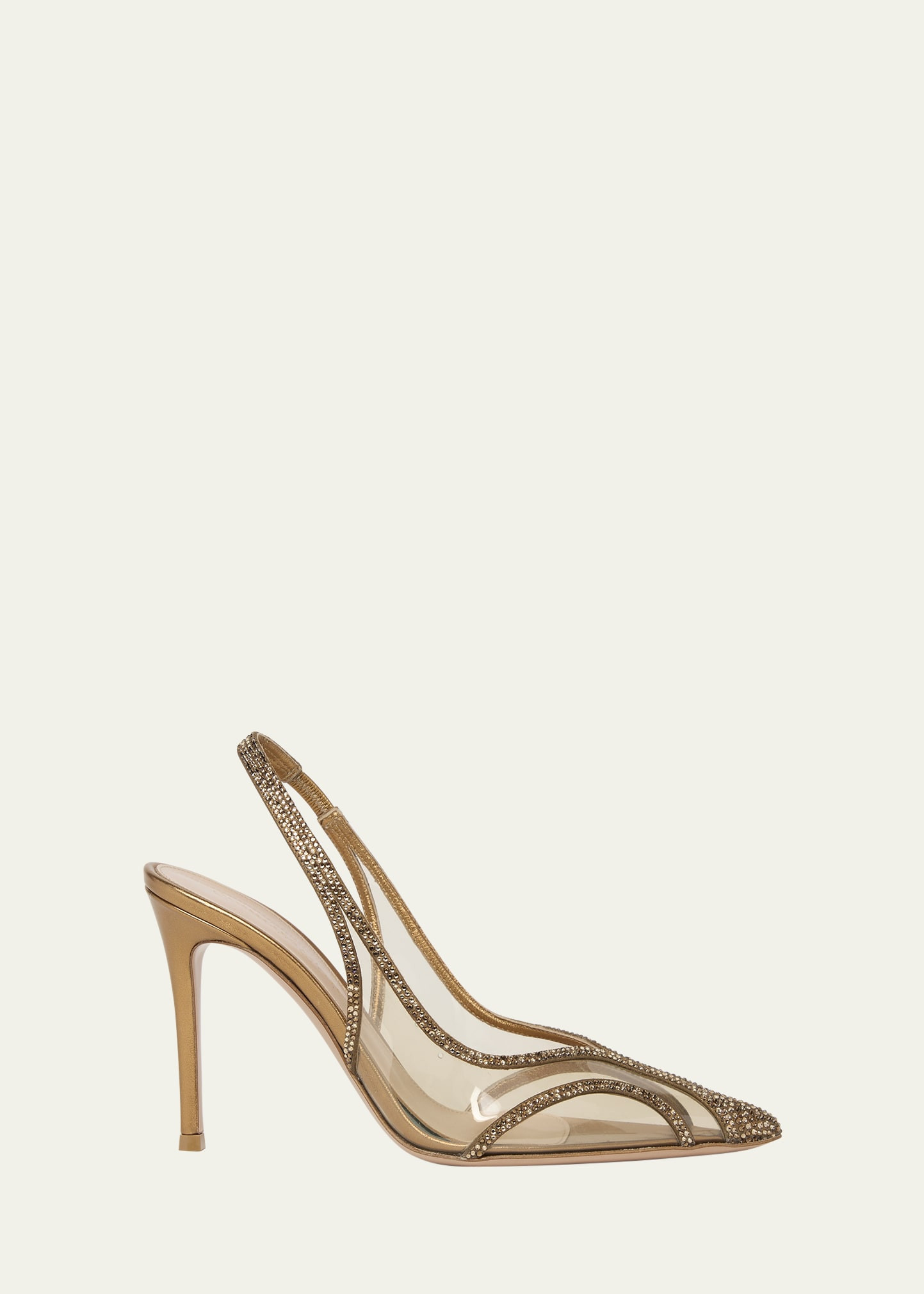 Gianvito Rossi Burma Embellished Plexi Slingback Pumps | Bergdorf Goodman