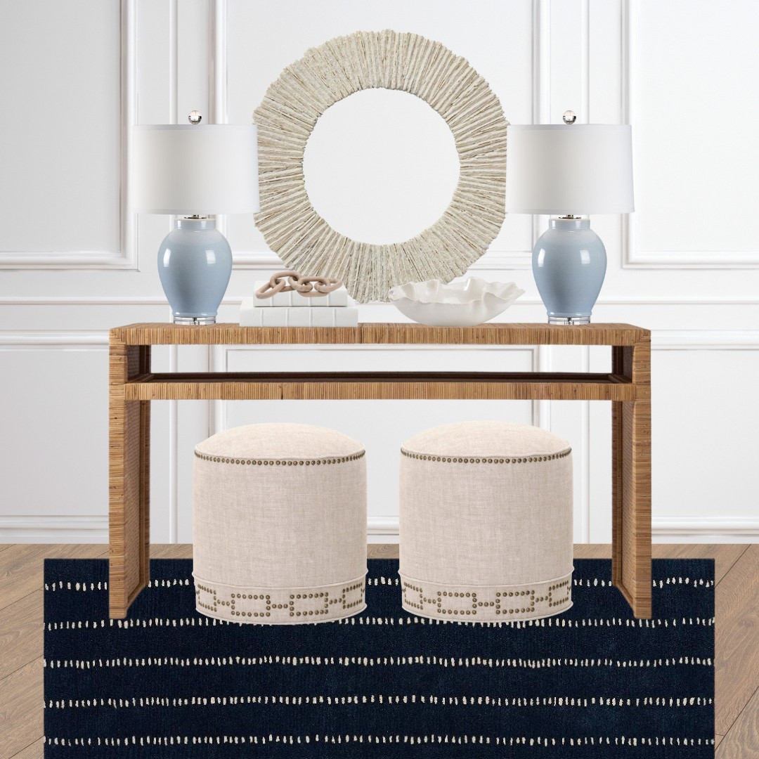 Entryway decor, entryway ideas, entryway inspo, entryway table, entryway bench, entryway design ideas, console table, console table styling, hallway design ideas, hallway inspo