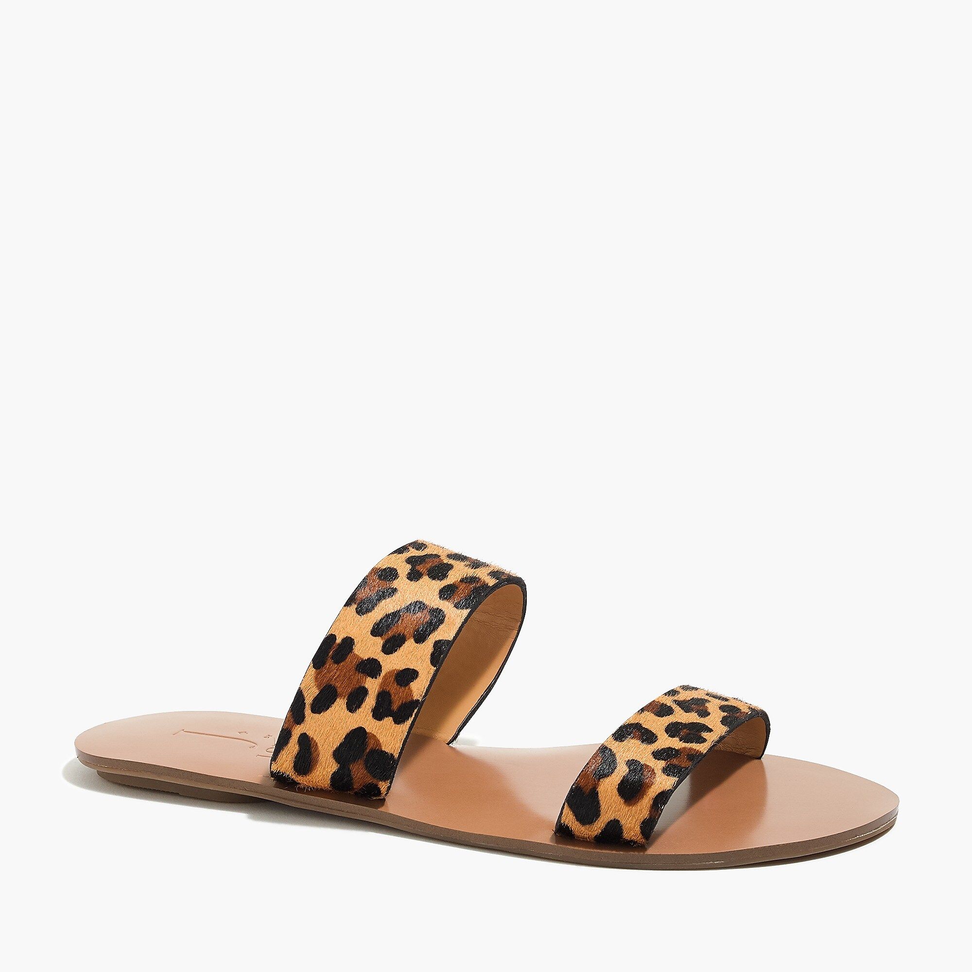 Easy summer slide sandals in calf hair | J.Crew Factory