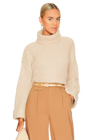 525 Chunky Turtleneck Shaker Pullover in Oat from Revolve.com | Revolve Clothing (Global)
