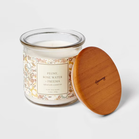 Lidded Jar Candle Peony Rose Water & Freesia - Threshold™ | Target