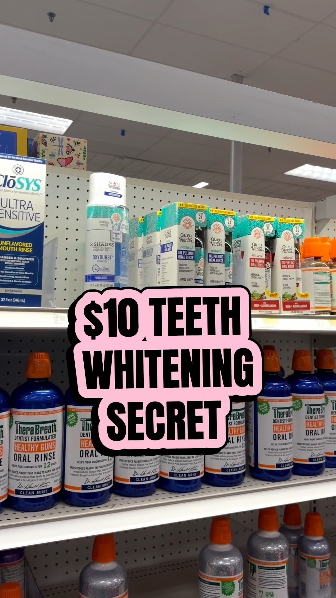 my $10 teeth whitening secret is the gurunanda coconut oil pulling!! now available at target! 