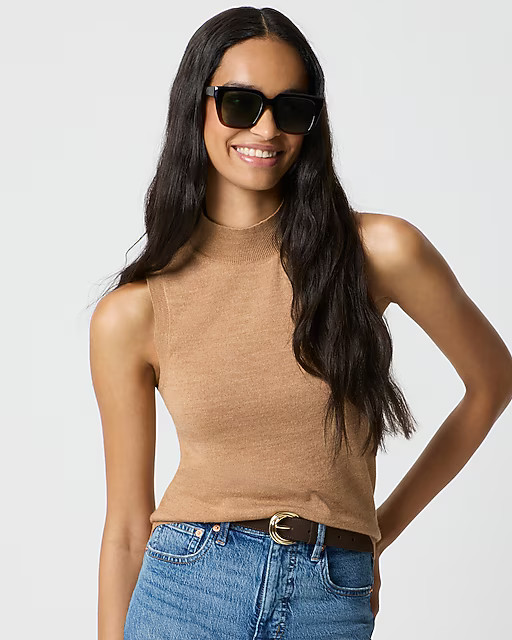 Merino wool-blend mockneck shell | J.Crew Factory