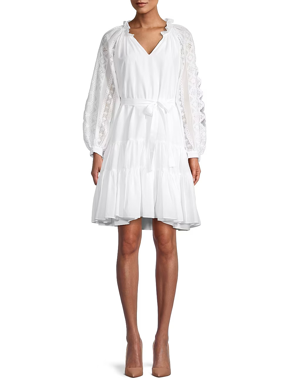 Jordi Cotton-Silk Voile A-Line Dress | Saks Fifth Avenue