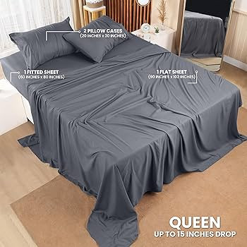 Utopia Bedding Queen Bed Sheets Set - 4 Piece Bedding - Brushed Microfiber - Shrinkage and Fade R... | Amazon (US)