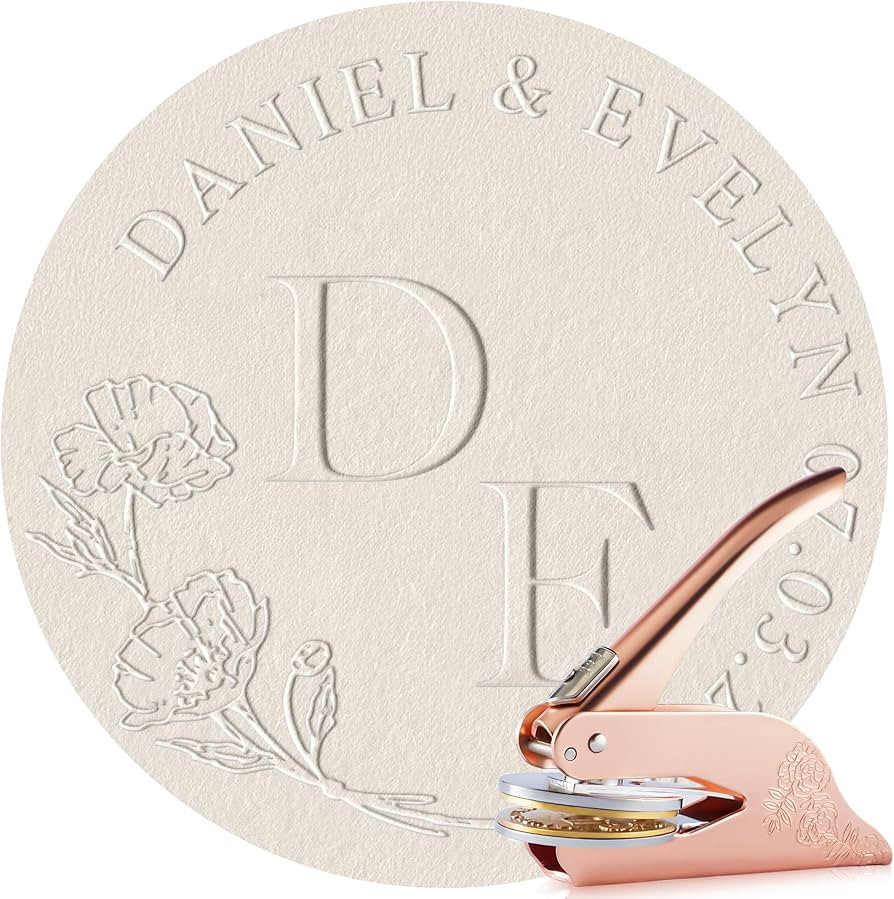 Easycosy Personalized Wedding Embosser | Custom Stamps for Wedding | Embosser Personalized with Y... | Amazon (US)