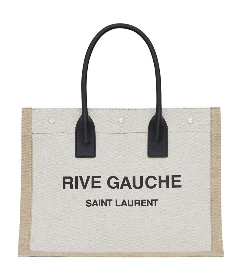 Saint Laurent Rive Gauche Canvas Tote Bag | Harrods
