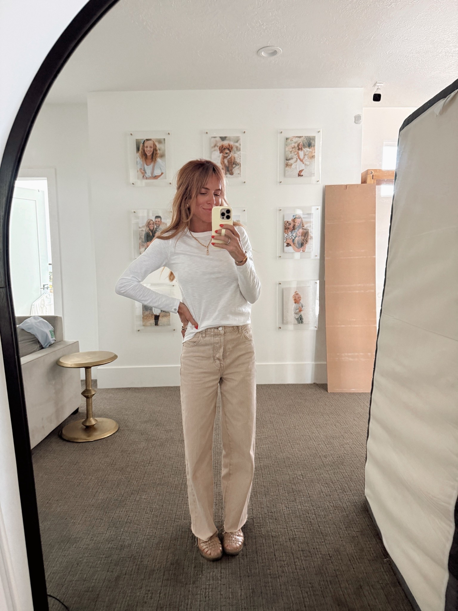 Shirt is from rag and bone. Great quality and will last! Wearing a small.

Pants are from pistola. I love the fit + color. Wearing a 24 and am typically a 24/25 in jeans.

Shoes are jelly shoes from Melissa.. They are a major throwback and smell like cotton candy. Soooo cute!

My phone case is the new butter yellow loopy and it’s so cute! Code TARA10 saves you 10% on one case and TARA15 saves you 15% on 2+ cases.

