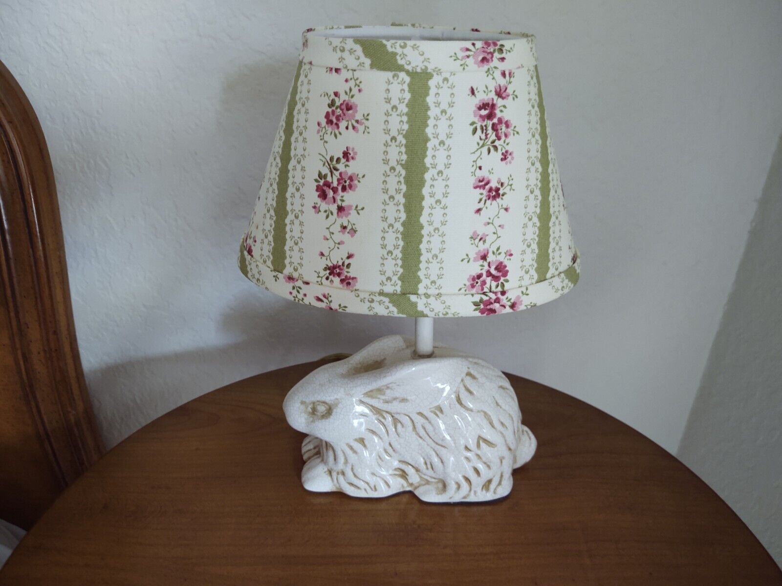 Vintage Crackle Glaze  Small Cute Bunny Rabbit Lamp w/Shade  | eBay | eBay US