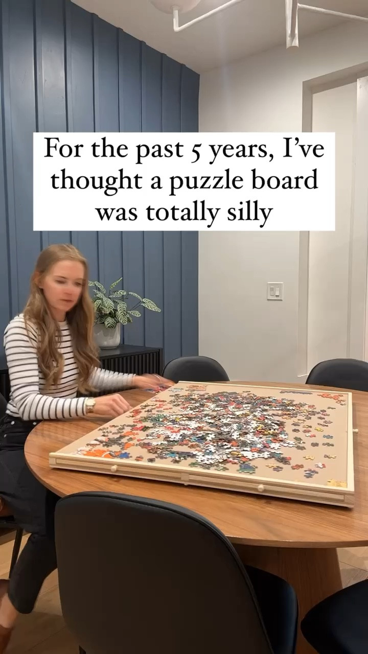 For the past 5 years, I've thought a puzzle board was totally silly. But now I'm obsessed! I love being able to move the puzzle off our table when we need to eat or want to play a game. (It's also great for building Legos without them taking over your table!)

#LTKHoliday #LTKSeasonal