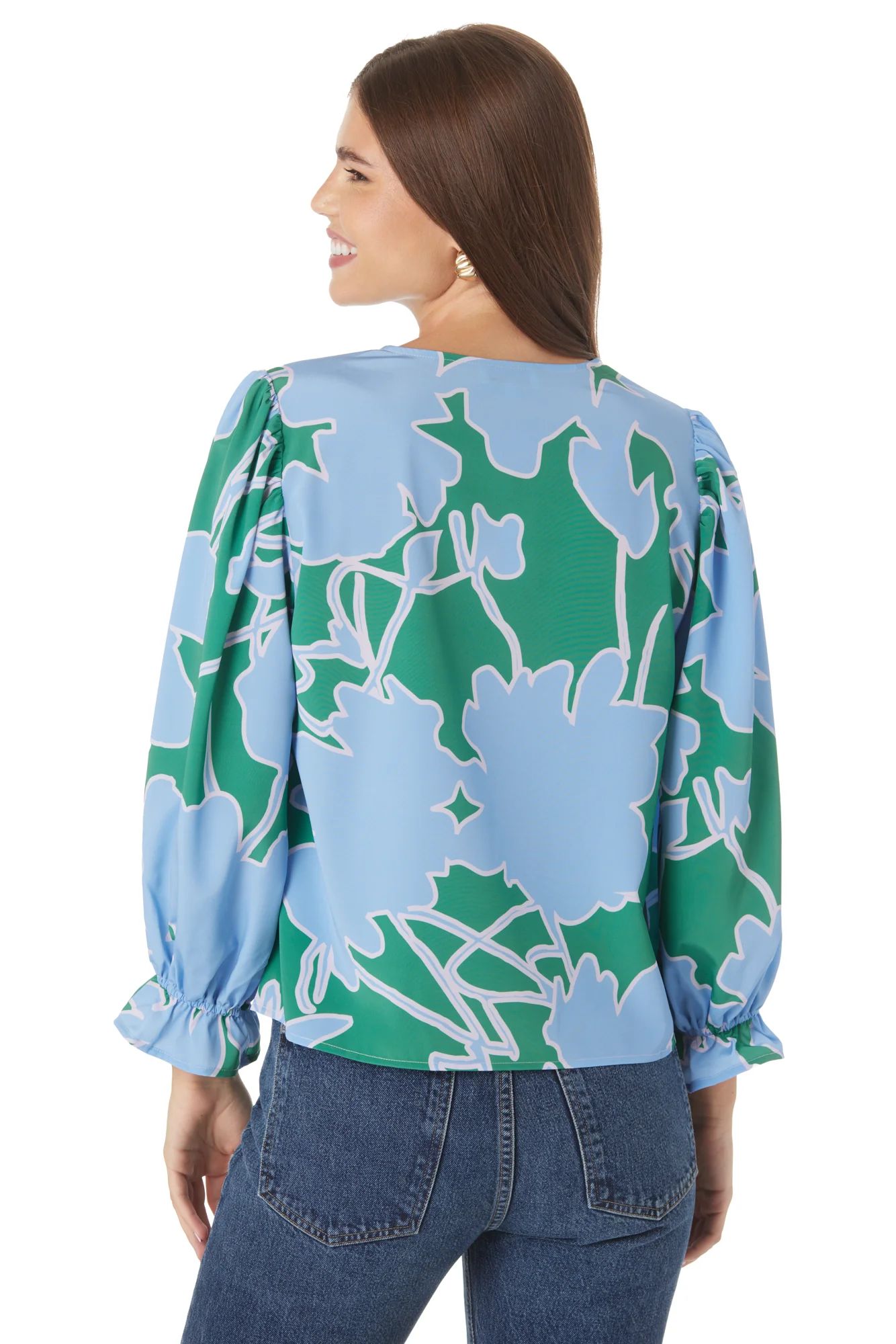 Jaimie Top in Floral Figure | CROSBY by Mollie Burch | CROSBY by Mollie Burch