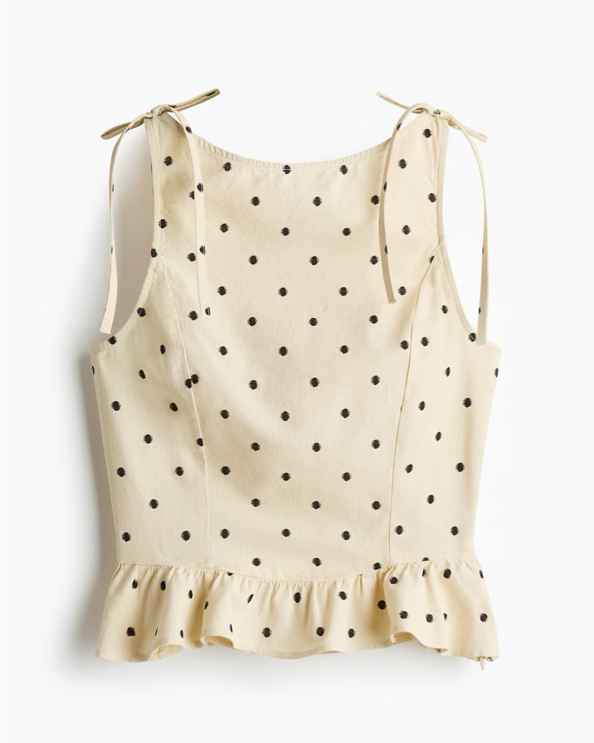 Polka dot tie strap tank top 

#LTKSeasonal