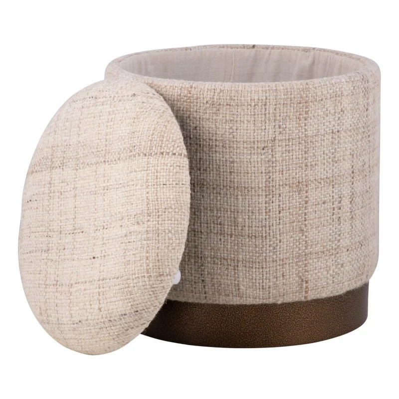 Carolina Handwoven Boreas Hammered Metal Storage Ottoman - Walmart.com | Walmart (US)