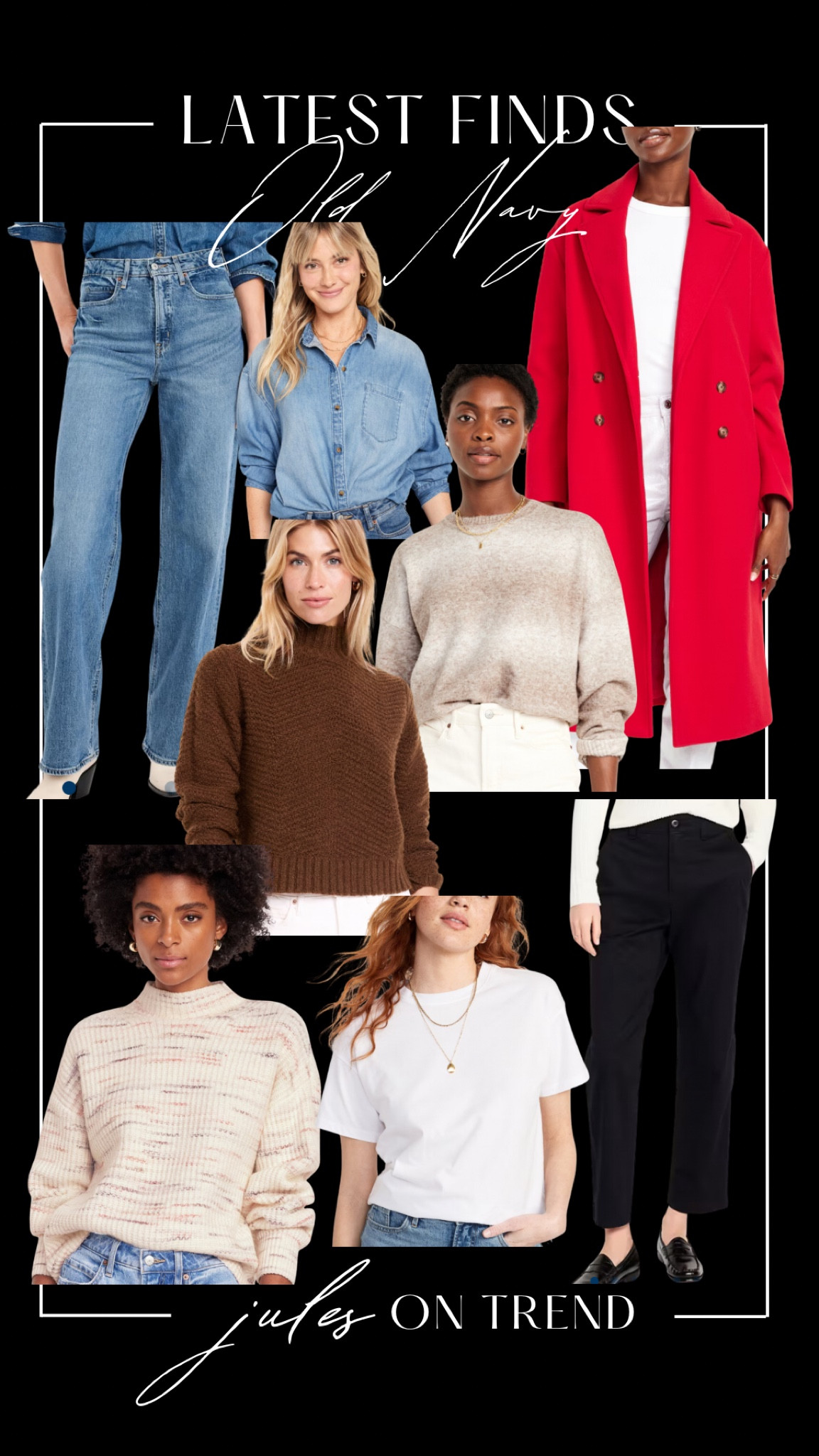 Old Navy sale! 20% off everything now until 9/25! No code needed.

Love versatile sweaters like these that can be dressed up over a fitted dress or skirt, or dressed down with jeans or chino pants like the ones linked here. Closet staple is definitely a nice pea coat, and this red is perfect to throw over a holiday dress/outfit or workwear. Denim on denim is always in style and I love a good denim button down! Cannot go wrong with basic tees, I have them in all colors. Great to wear with a trench coat and jeans for a casual but pulled together look. Most of these are under $25!

#LTKFindsUnder50 #LTKStyleTip #LTKWorkwear