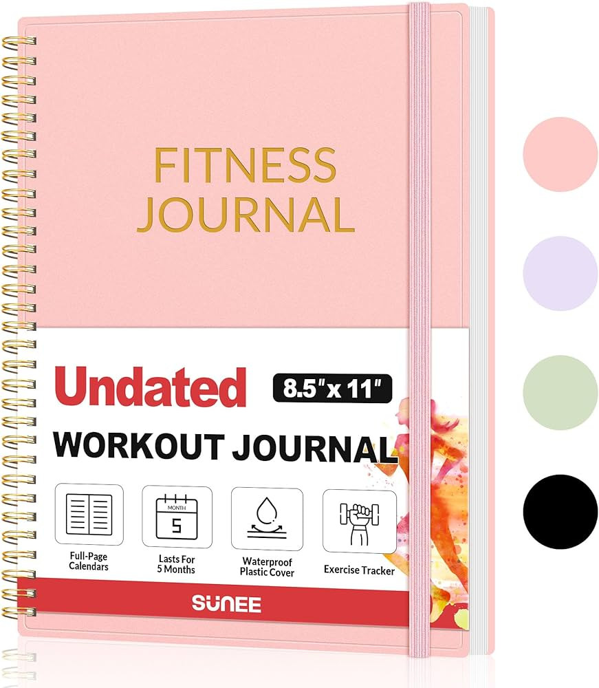 Fitness Journal Workout Planner for Women & Men, A4 (8.5" x 11") Workout Journal Log Book Planner... | Amazon (US)