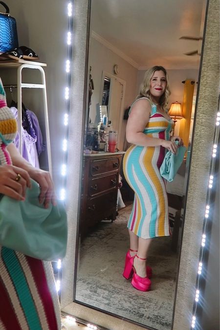 A colorful dress moment - perfect for summer date night or brunch 

#LTKshoecrush #LTKcurves