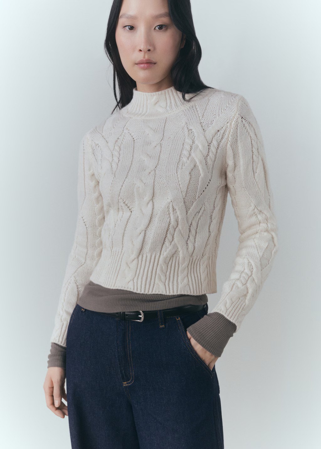 Perkins-neck braided sweater - Women | MANGO USA | Mango (US/MX/AU)