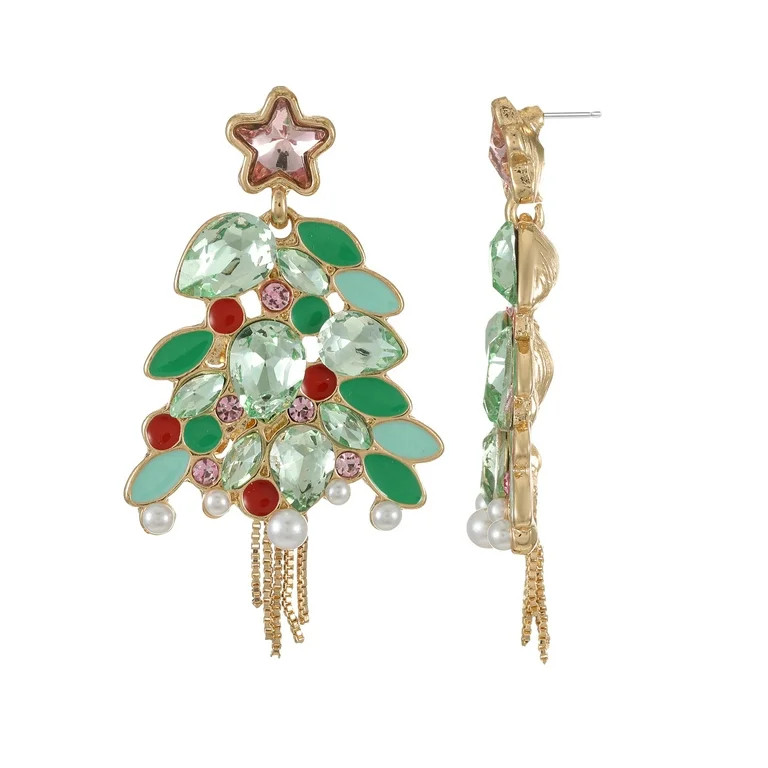 Packed Party Christmas Tree Fun Earrings - Walmart.com | Walmart (US)