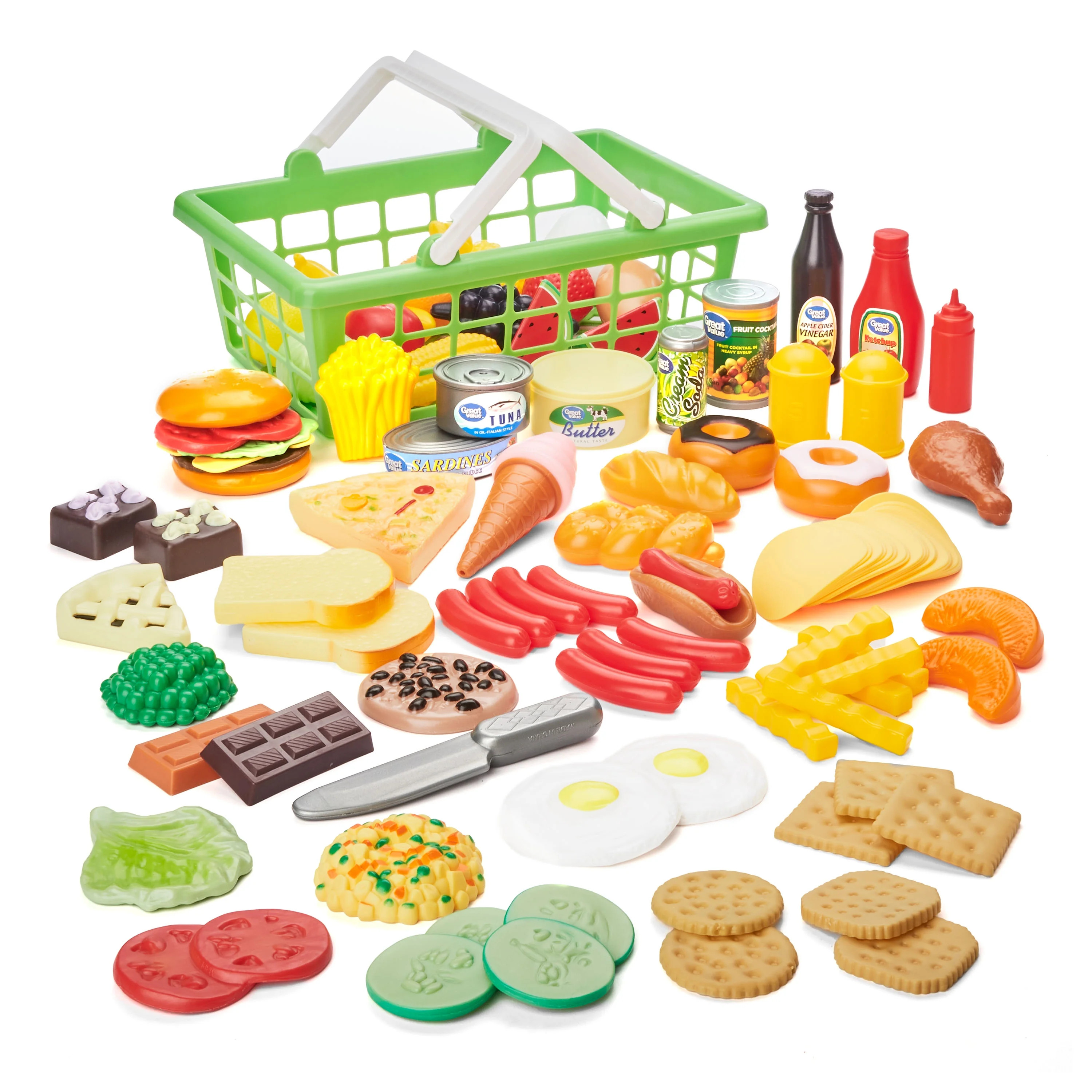 Kid Connection Play Food Basket, 100 Pieces, Toddler Toys | Walmart (US)