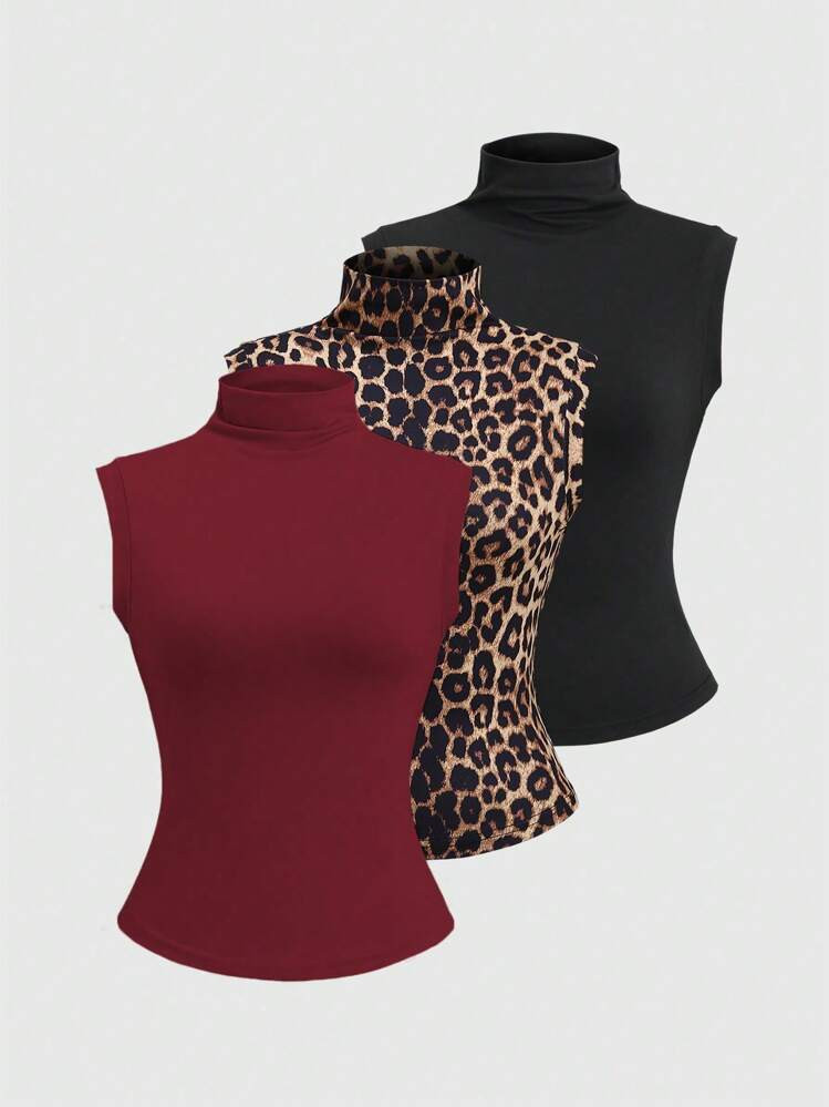 Sweetra Women's Summer Slim Fit Collared Camisole Graphic Tees Women Tops | SHEIN