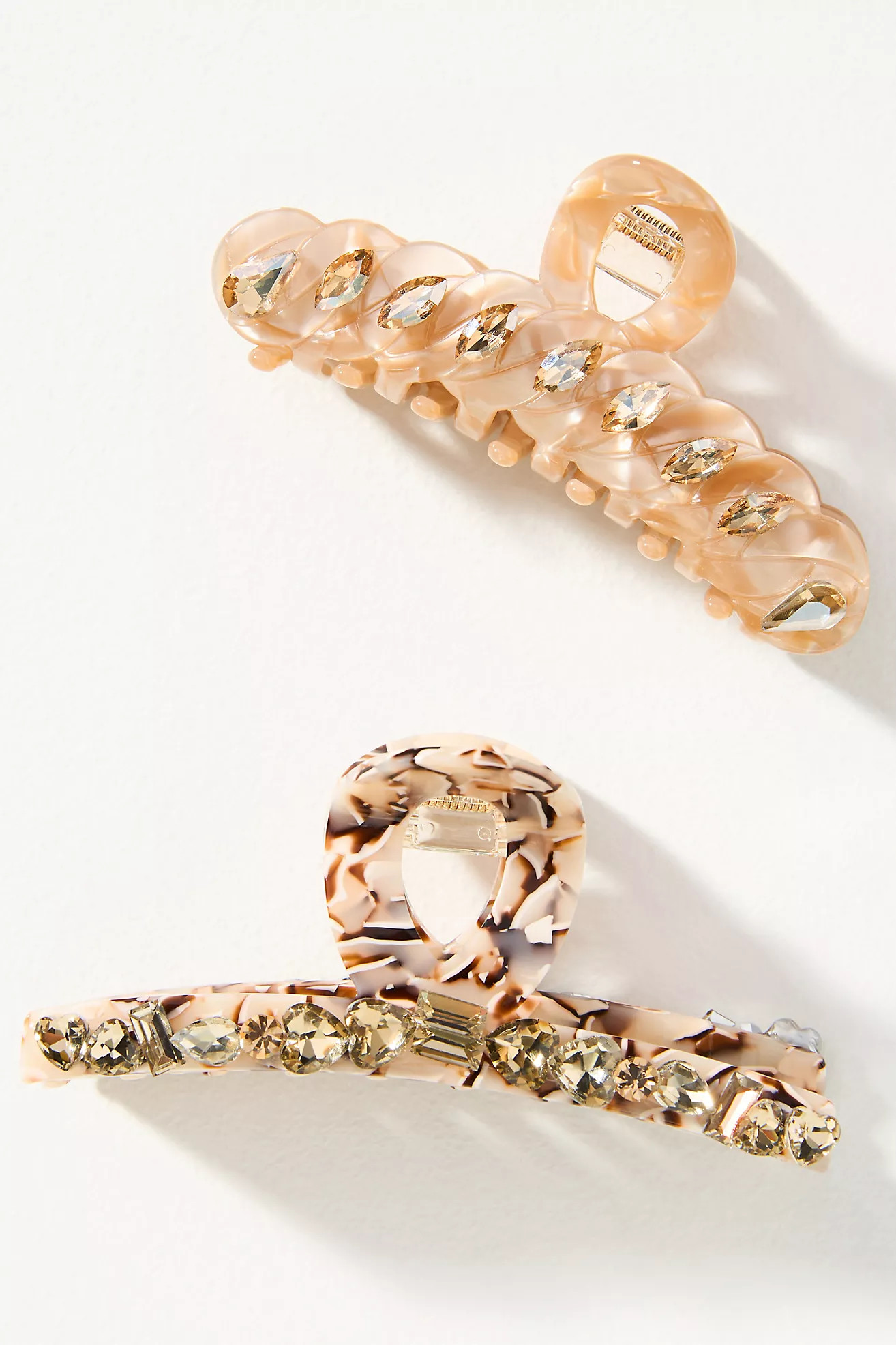 Crystal Hair Claw Clips, Set of 2 | Anthropologie (US)