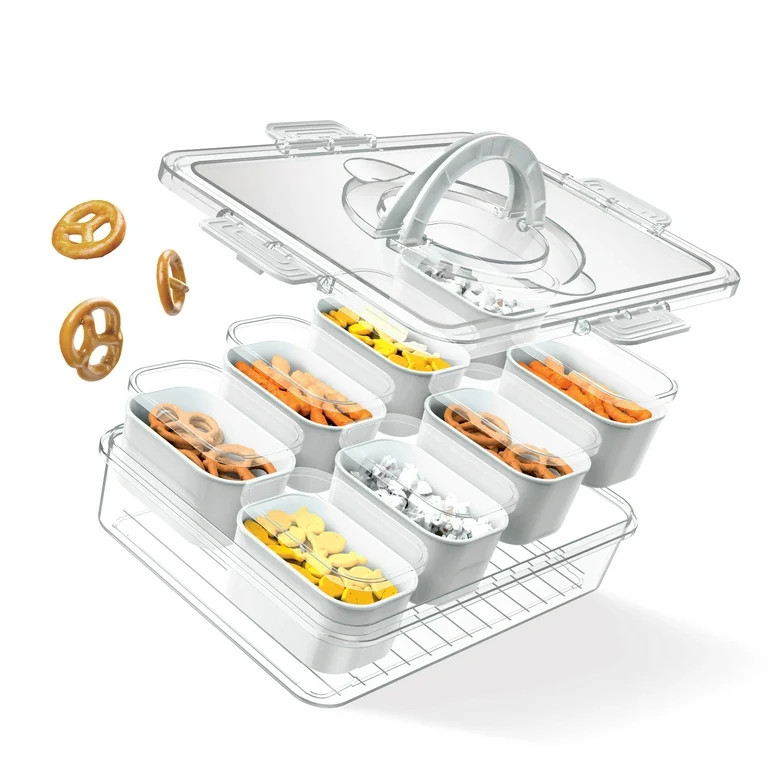 Cook With Color 8-Compartment Snackle Box, Charcuterie and Snack Container, Divided Serving Tray ... | Walmart (US)
