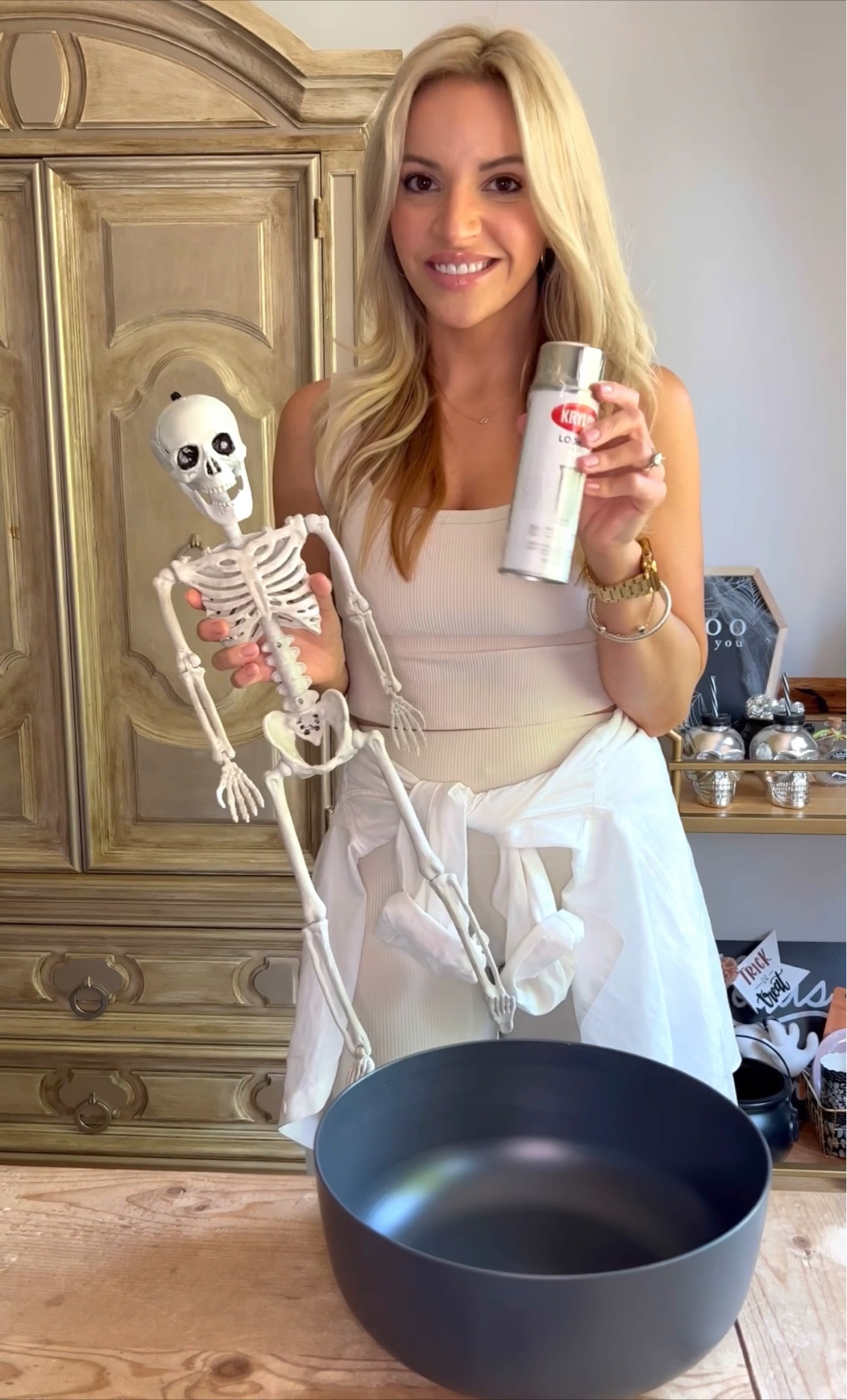 Pottery Barn Skeleton Candy Bowl Dupe DIY Supplies Halloween Decor

#LTKunder50 #LTKHalloween #LTKSeasonal