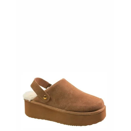 Joyspun Women's Faux Fur Convertible Clog Slippers | Walmart (US)