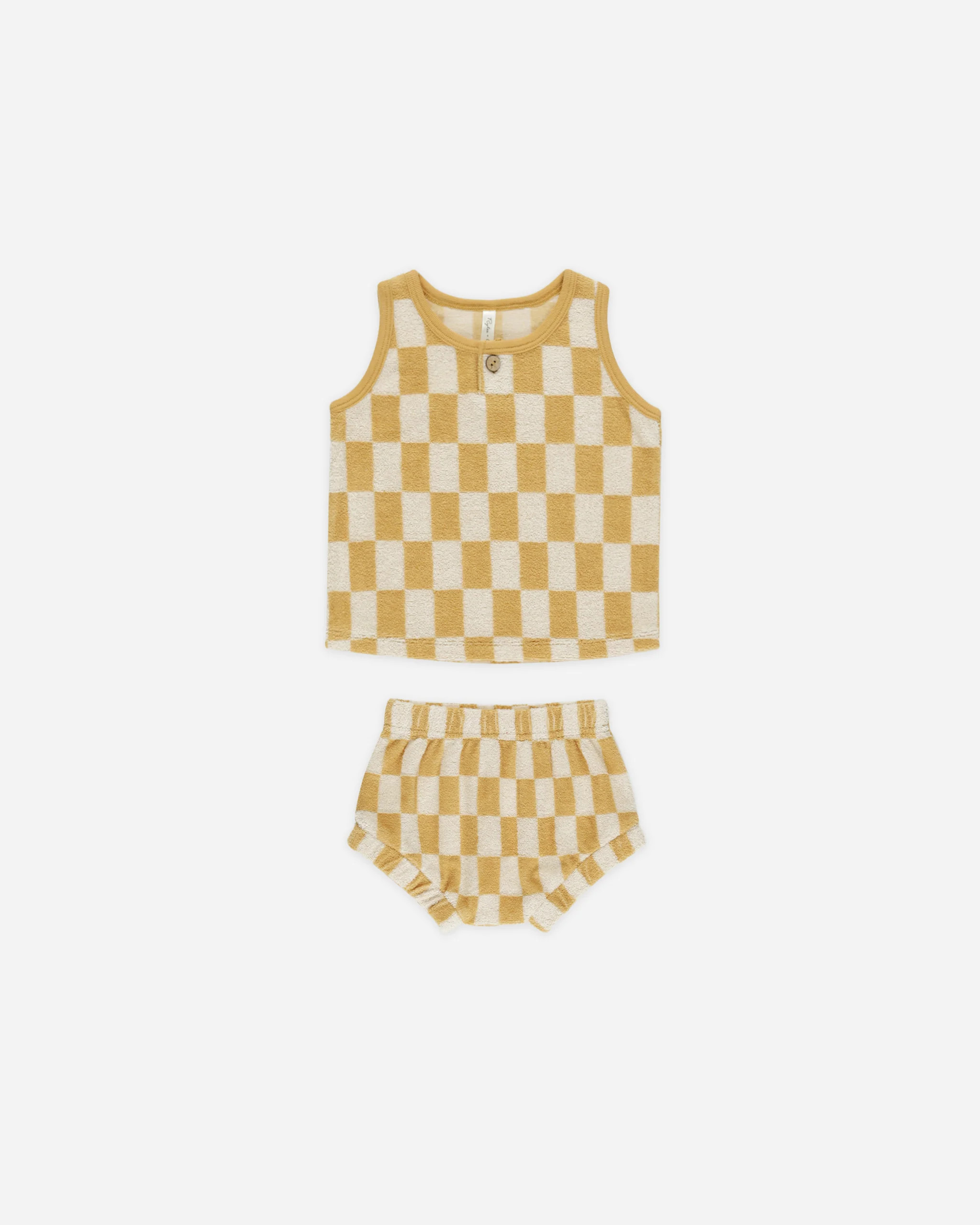 Baby Tank Set || Marigold Check | Rylee + Cru