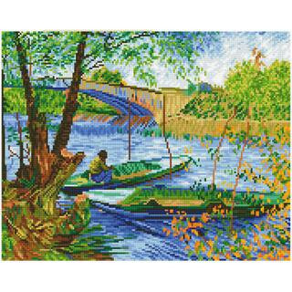 Diamond Dotz® Fishing in Spring (Van Gogh) Diamond Painting Kit | 19.7" x 15.7" | Michaels® | Michaels Stores