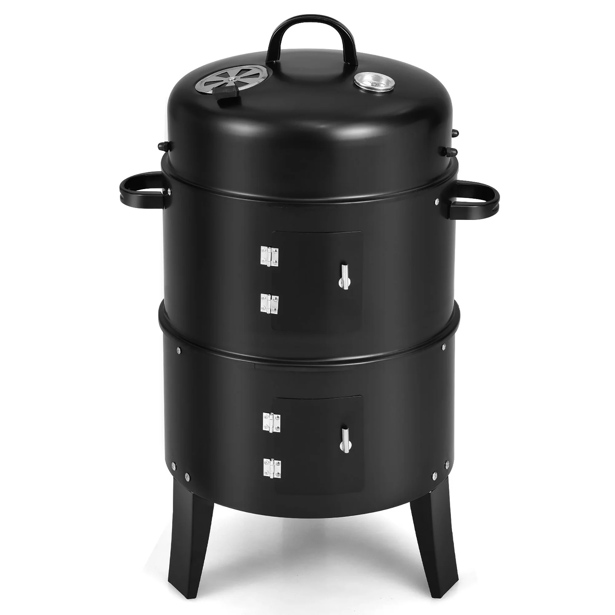 Costway3-in-1 Vertical Charcoal Smoker  Portable BBQ Smoker Grill with Detachable 2 Layer - Walma... | Walmart (US)