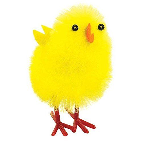 Amscan Egg-stra Special Medium Yellow Chenille Chicks Easter Party Favors, Yellow | Amazon (US)