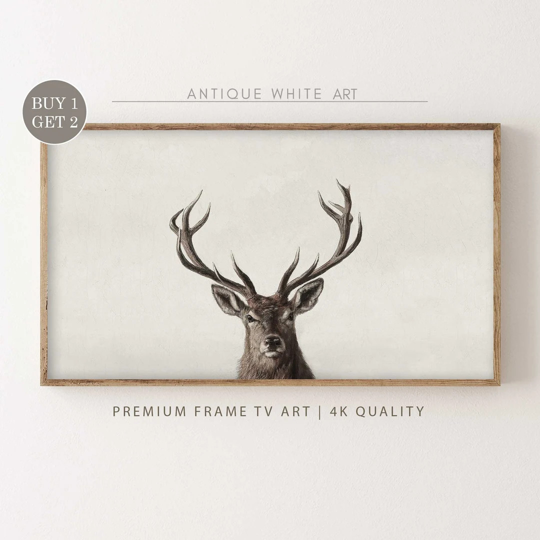 Deer Samsung Frame TV Art Christmas Frame Tv Art Holiday - Etsy | Etsy (US)