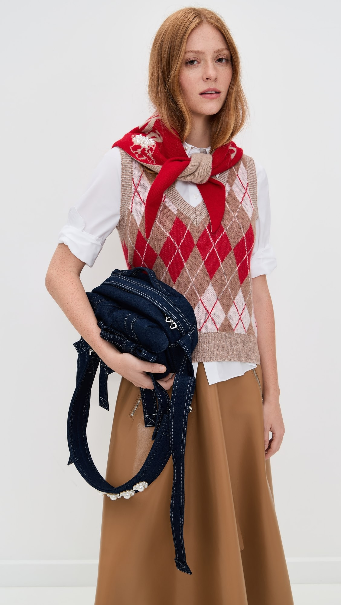 Graphic Logo Knit Triangle Scarf | Shopbop