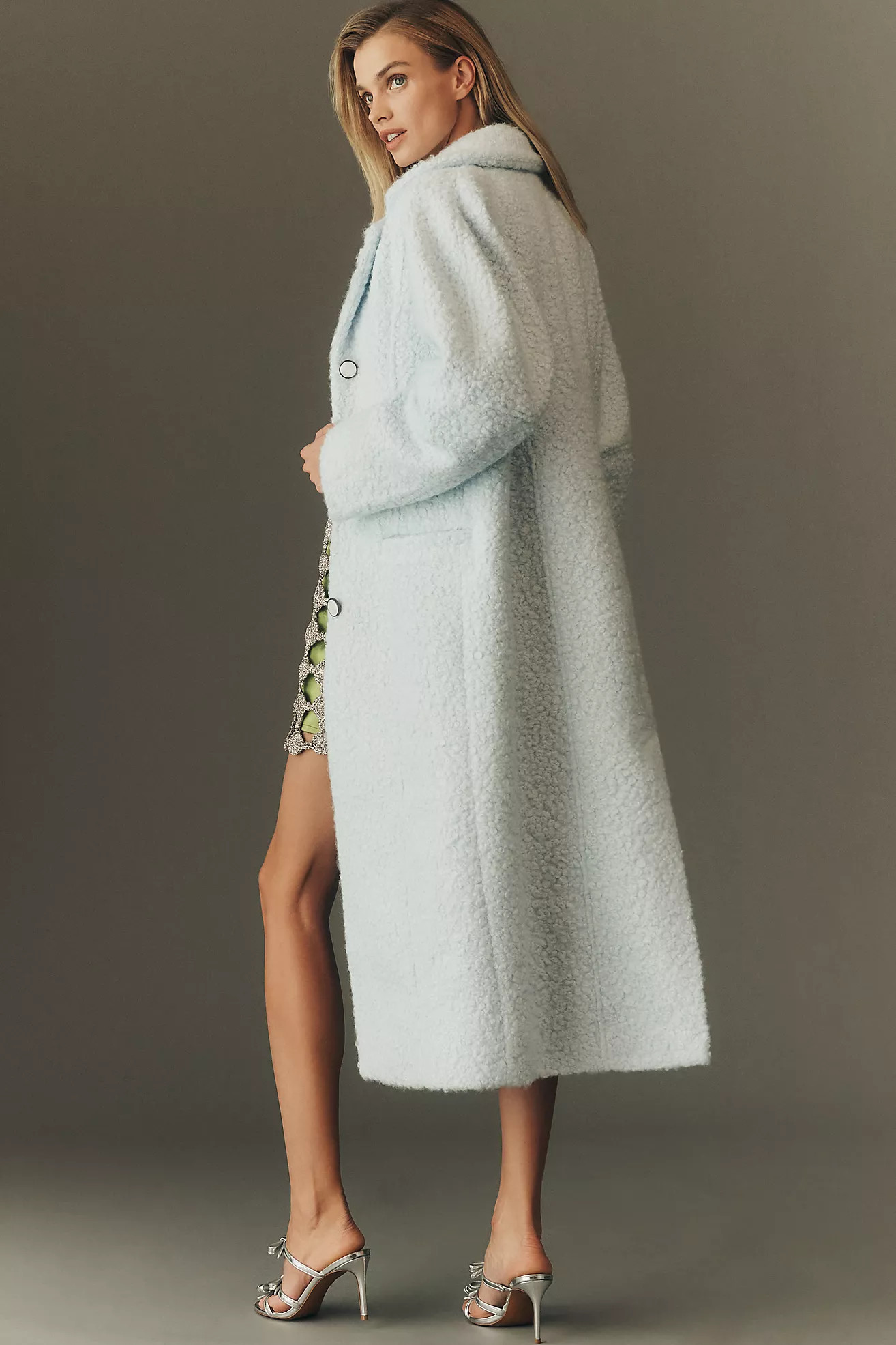 Maeve Tailored Bouclé Long Coat | Anthropologie (US)