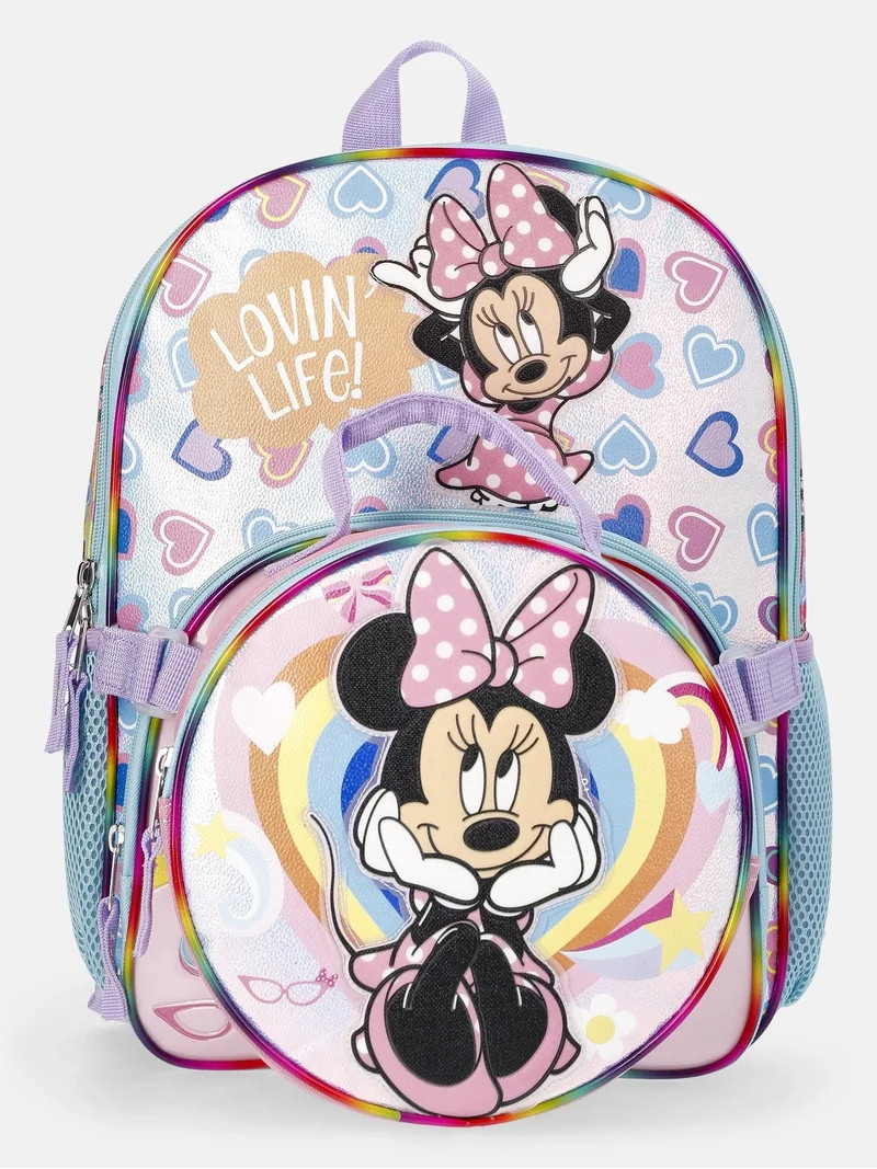 Disney Minnie Mouse 14" Toddler Backpack and Lunch Box Set, Pink | Walmart (US)