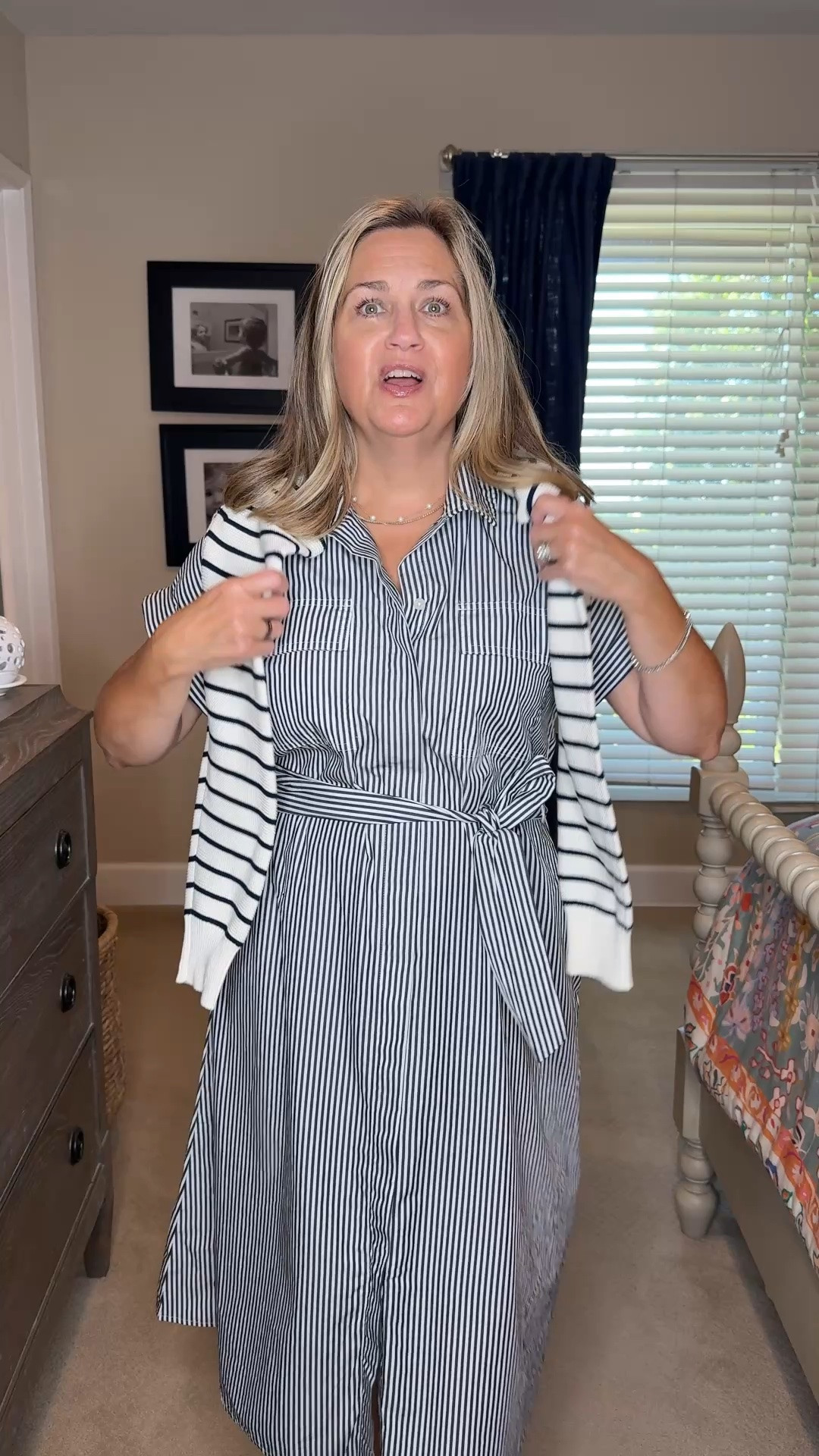 Styling stripes with stripes. I love both of these pieces and they look great together. Both under $50. ￼

#LTKgrwm #LTKOver40 #LTKSaleAlert